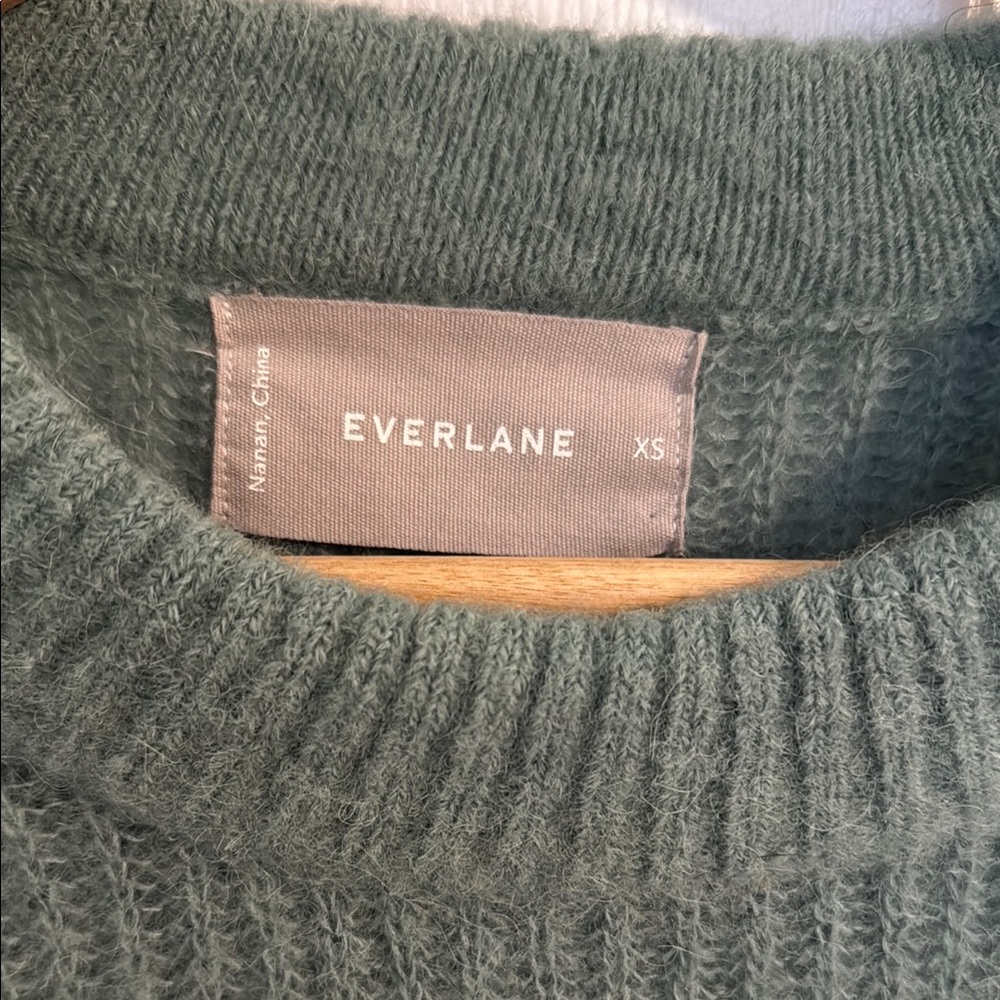 Everlane Dusty Blue Crew Neck Alpaca Blend Sweater